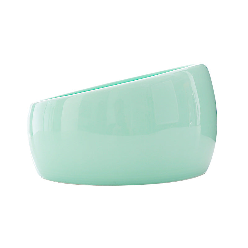KFX-8995133 Ceramic Cat Food Bowl with Lead-Free Color Glaze, 1000ml Capacity, Enlarged Design for Easy Feeding