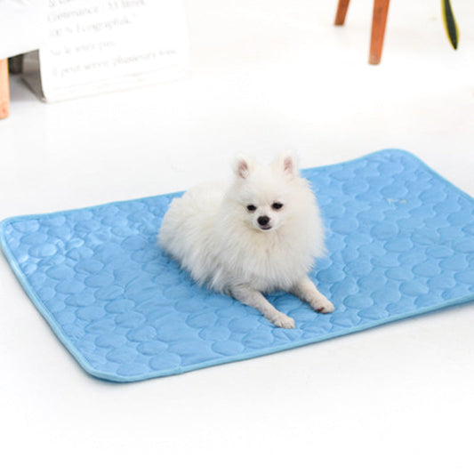 KFX-8996797 Cooling Pet Sleeping Mat - Ice Silk and Mesh for Comfort - Portable and Foldable Design - Multiple Sizes Available