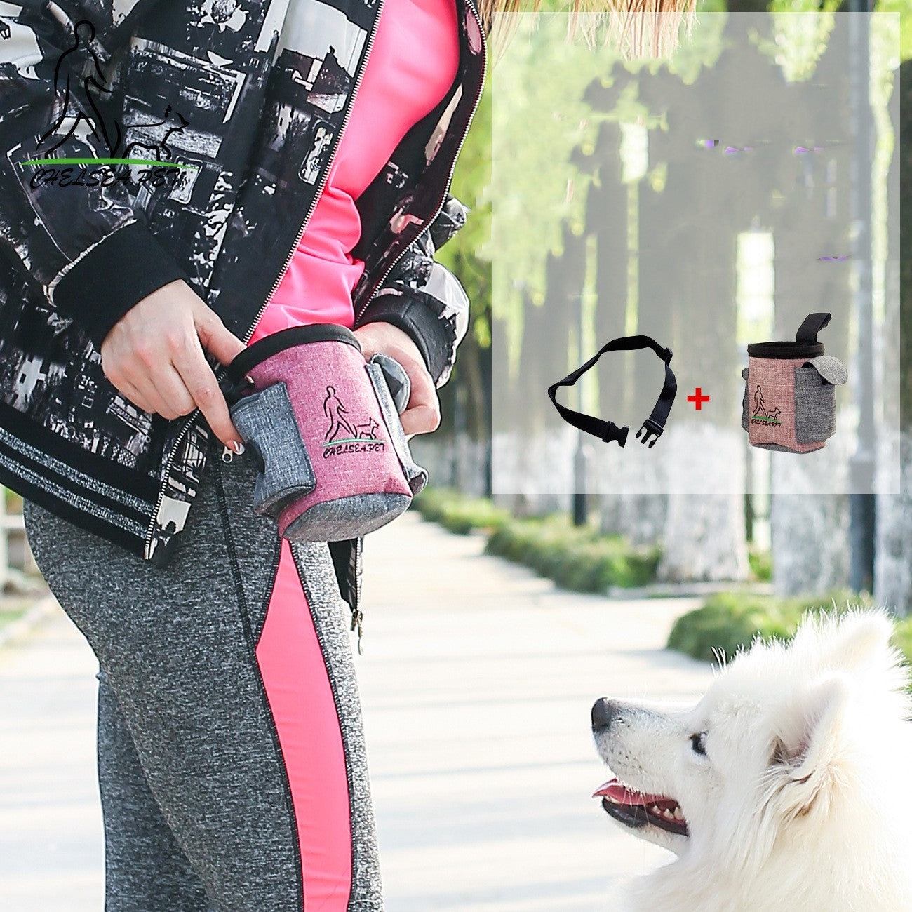 KFX-8997181 Multifunctional Dog Training Bag with Medium Hard Oxford Cloth in Multiple Colors