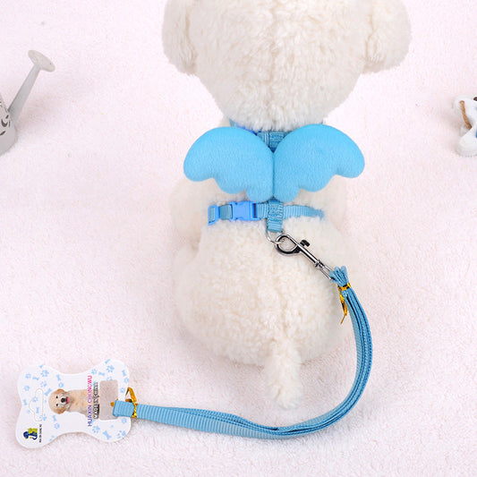 KFX-9000509 Pet Walking Hand-Holding Rope with Angel Wings Design - Available in Multiple Colors