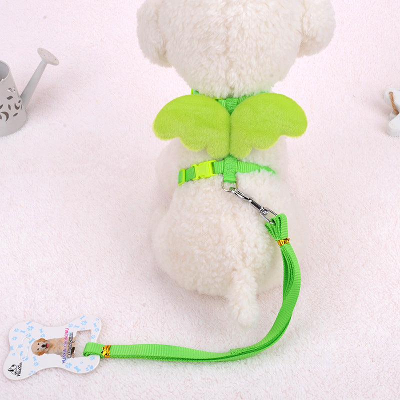 KFX-9000509 Pet Walking Hand-Holding Rope with Angel Wings Design - Available in Multiple Colors