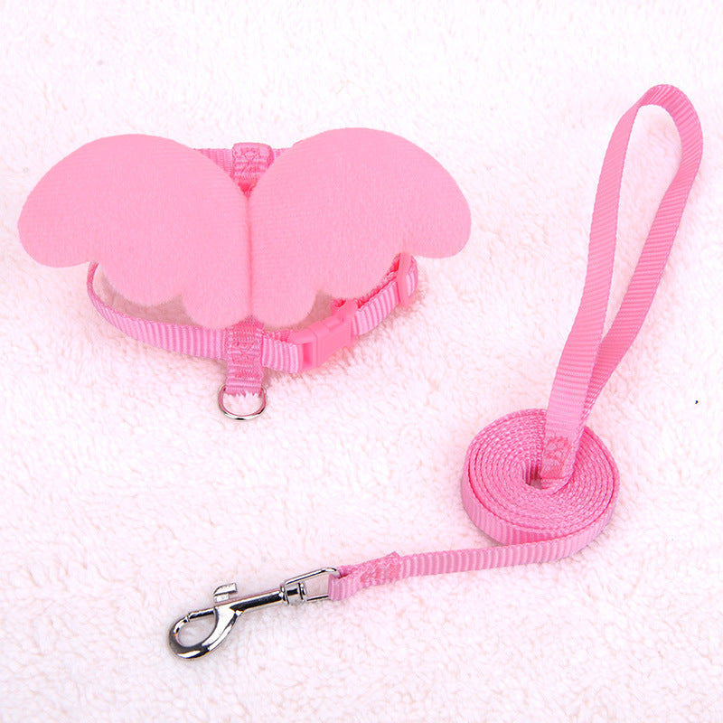 KFX-9000509 Pet Walking Hand-Holding Rope with Angel Wings Design - Available in Multiple Colors