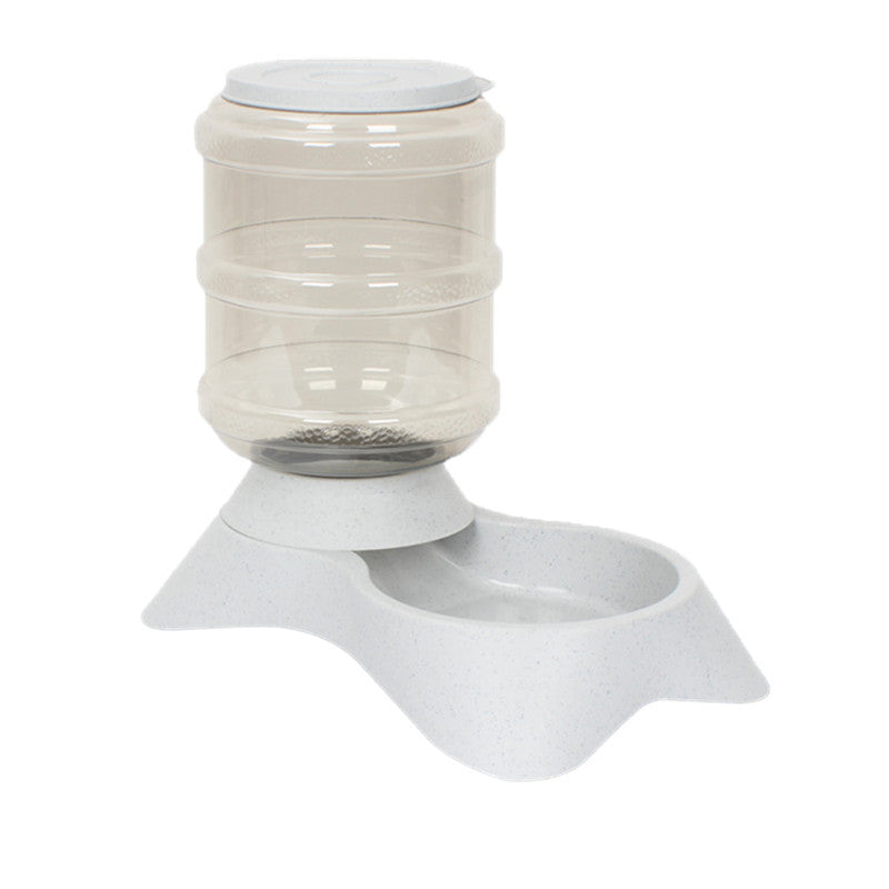 KFX-9000893 Frosted Texture Plastic Automatic Pet Feeder and Drinking Fountain Combo