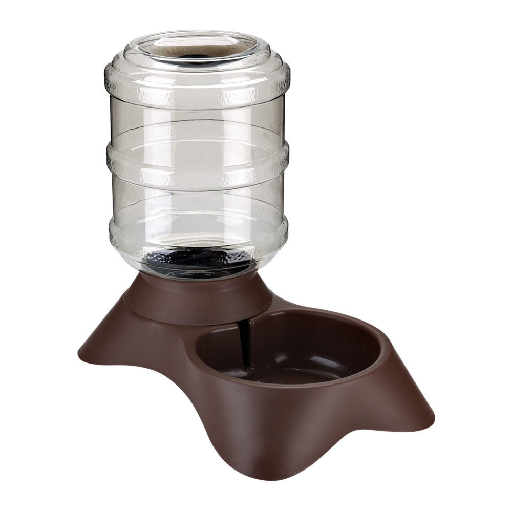 KFX-9000893 Frosted Texture Plastic Automatic Pet Feeder and Drinking Fountain Combo
