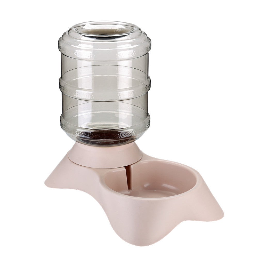 KFX-9000893 Frosted Texture Plastic Automatic Pet Feeder and Drinking Fountain Combo