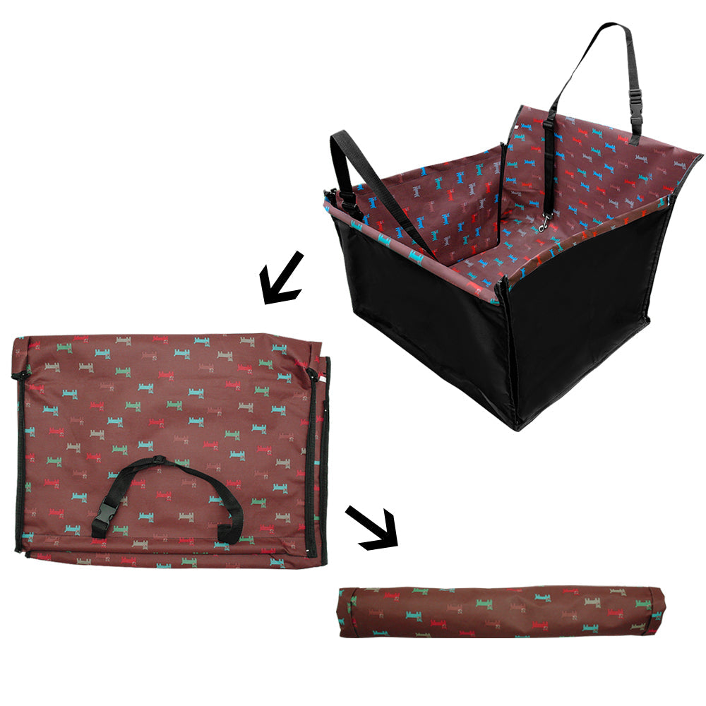 KFX-9002557 Waterproof Pet Car Mat with Easy Clean Zipper Design - 53cm x 60cm x 35cm