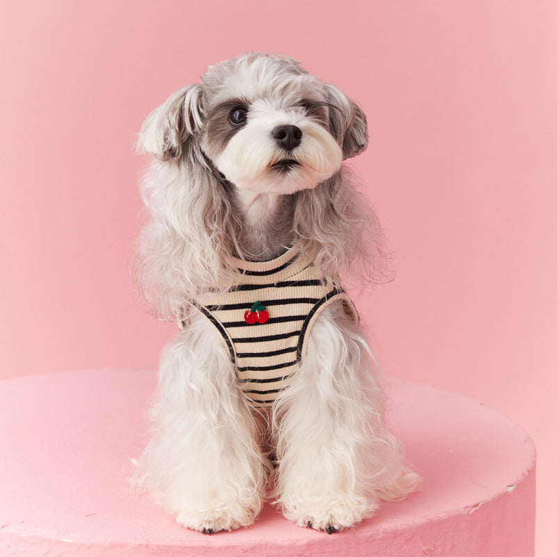 KFX-9005245 Schnauzer Teddy Bichon Cotton Cartoon Sleeveless Vest for Pets