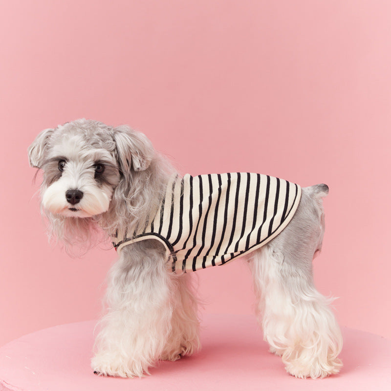 KFX-9005245 Schnauzer Teddy Bichon Cotton Cartoon Sleeveless Vest for Pets