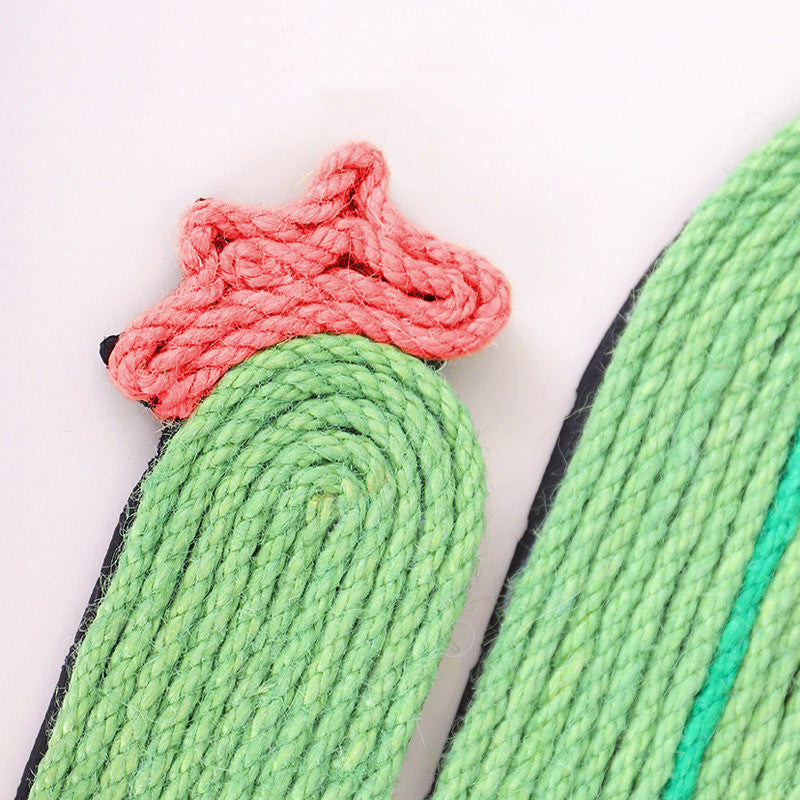KFX-9006653 Cactus and Fish-Shaped Cat Scratch Pads with Sisal, Includes Cat Stick and Catnip