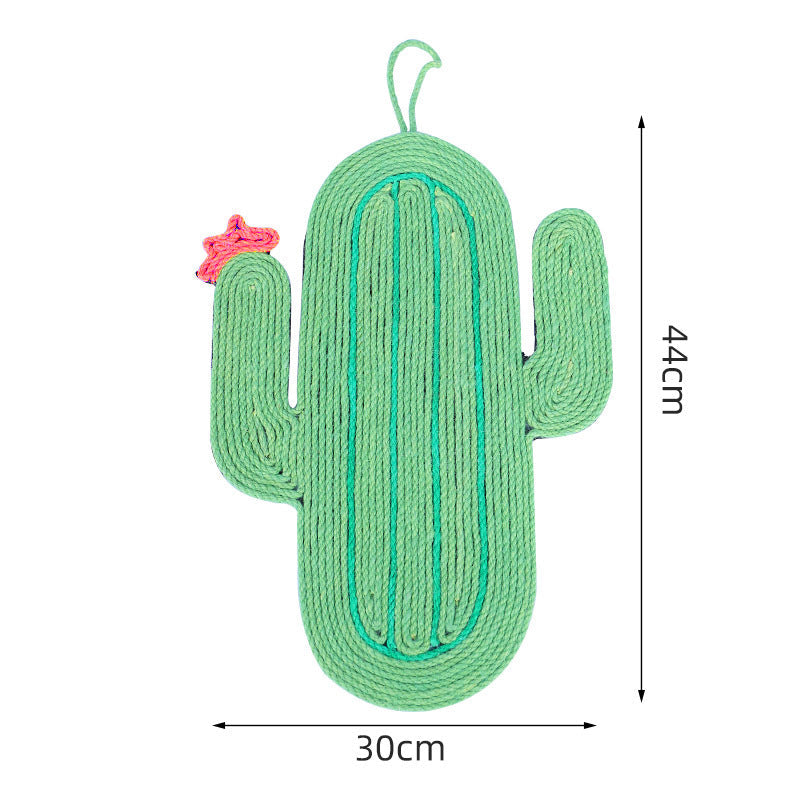 KFX-9006653 Cactus and Fish-Shaped Cat Scratch Pads with Sisal, Includes Cat Stick and Catnip