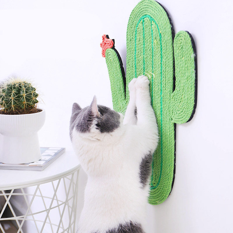 KFX-9006653 Cactus and Fish-Shaped Cat Scratch Pads with Sisal, Includes Cat Stick and Catnip