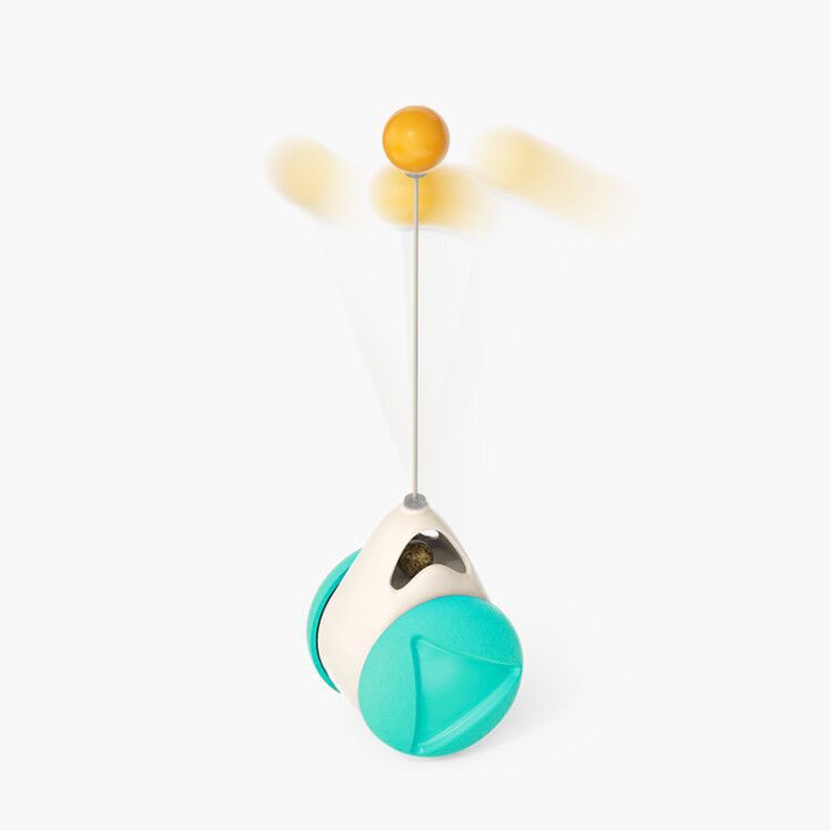 KFX-9007293 Cat Rotating Windmill Scratching Toy with Suction Base and Luminous Ball