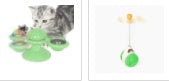 KFX-9007293 Cat Rotating Windmill Scratching Toy with Suction Base and Luminous Ball