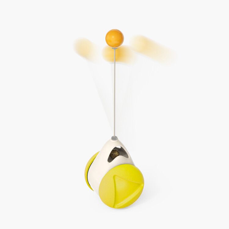 KFX-9007293 Cat Rotating Windmill Scratching Toy with Suction Base and Luminous Ball