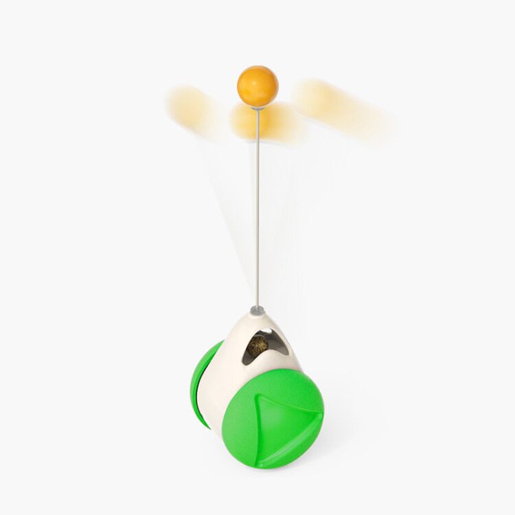 KFX-9007293 Cat Rotating Windmill Scratching Toy with Suction Base and Luminous Ball