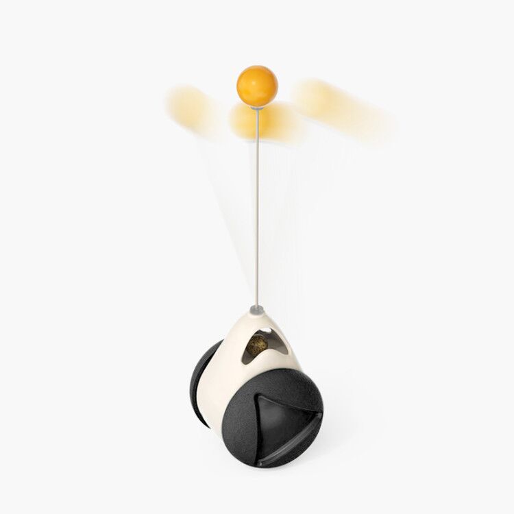 KFX-9007293 Cat Rotating Windmill Scratching Toy with Suction Base and Luminous Ball