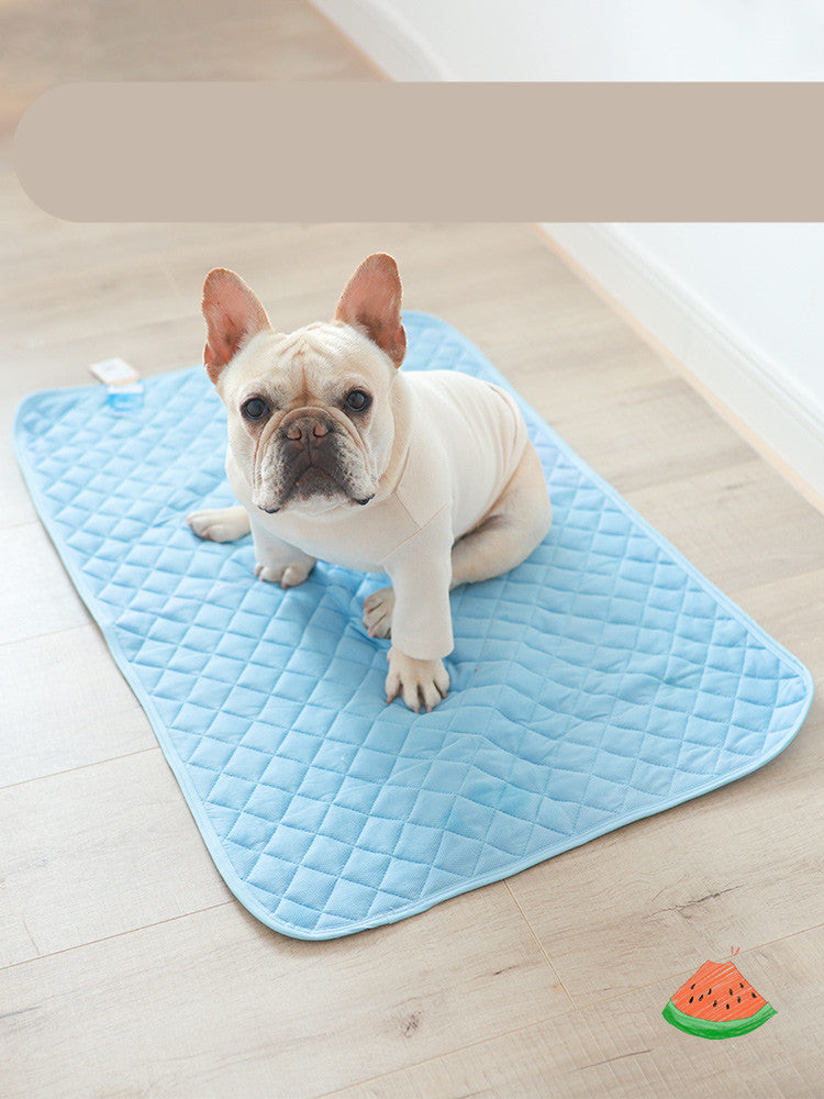 KFX-9008317 Cooling Ice Silk Pet Pad - Comfortable, Breathable Cushion for Dogs in S/M/L Sizes
