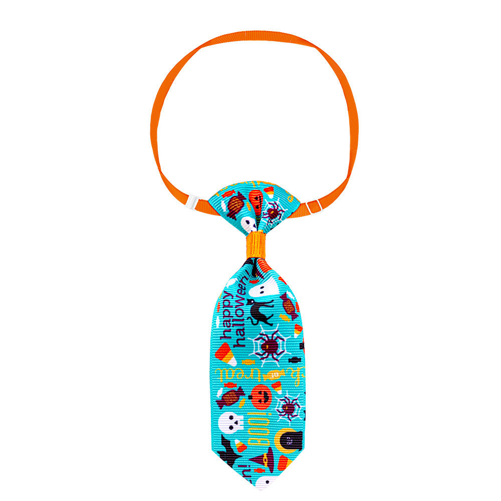 KFX-9008701 Pet Halloween Skull and Necktie Accessory for Cats and Small to Medium Dogs