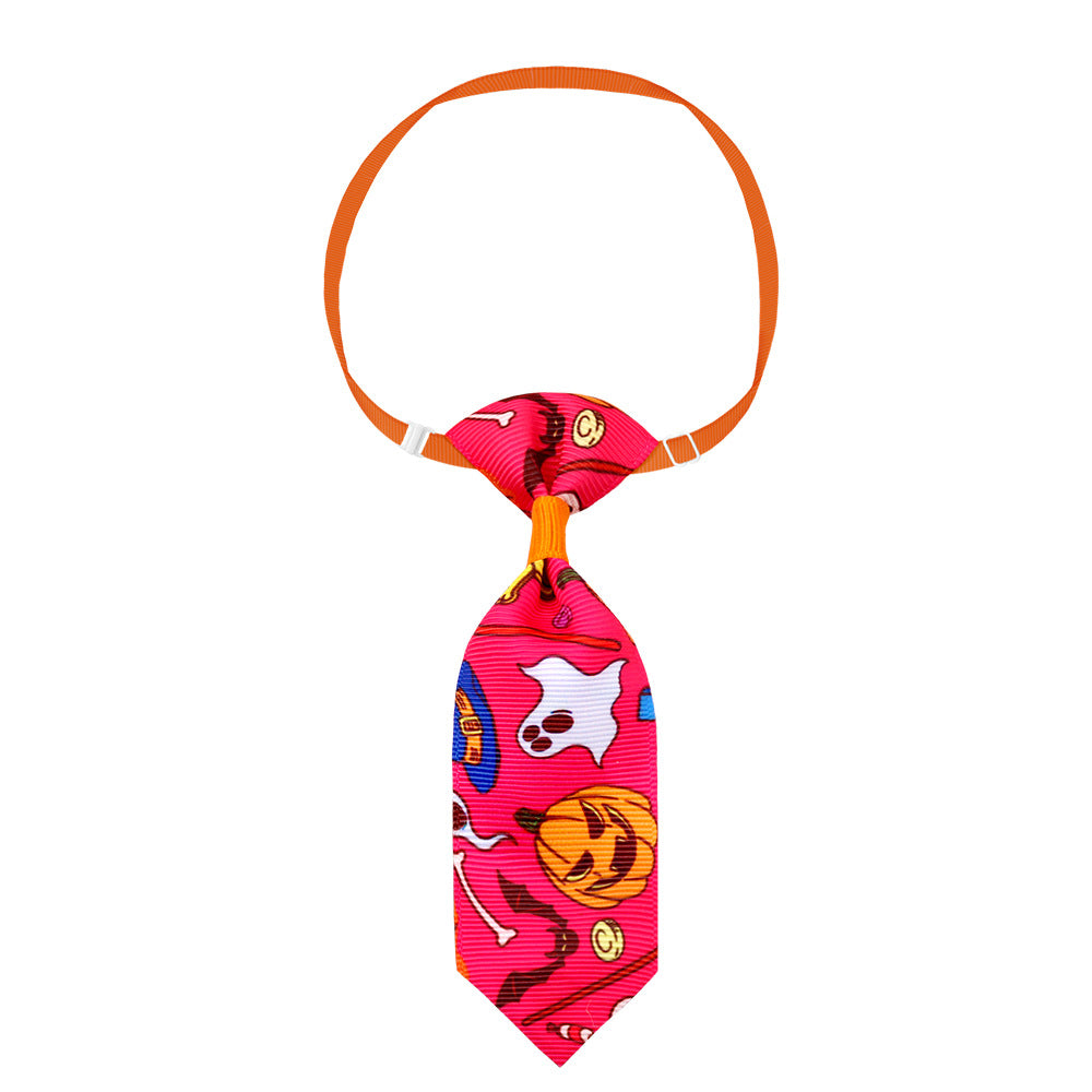 KFX-9008701 Pet Halloween Skull and Necktie Accessory for Cats and Small to Medium Dogs