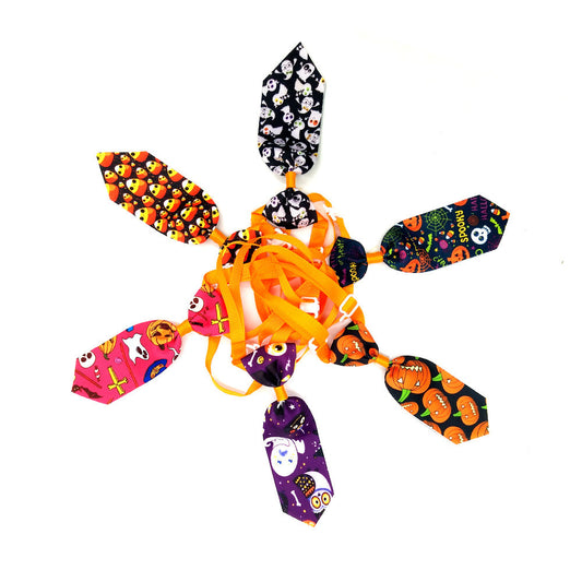 KFX-9008701 Pet Halloween Skull and Necktie Accessory for Cats and Small to Medium Dogs