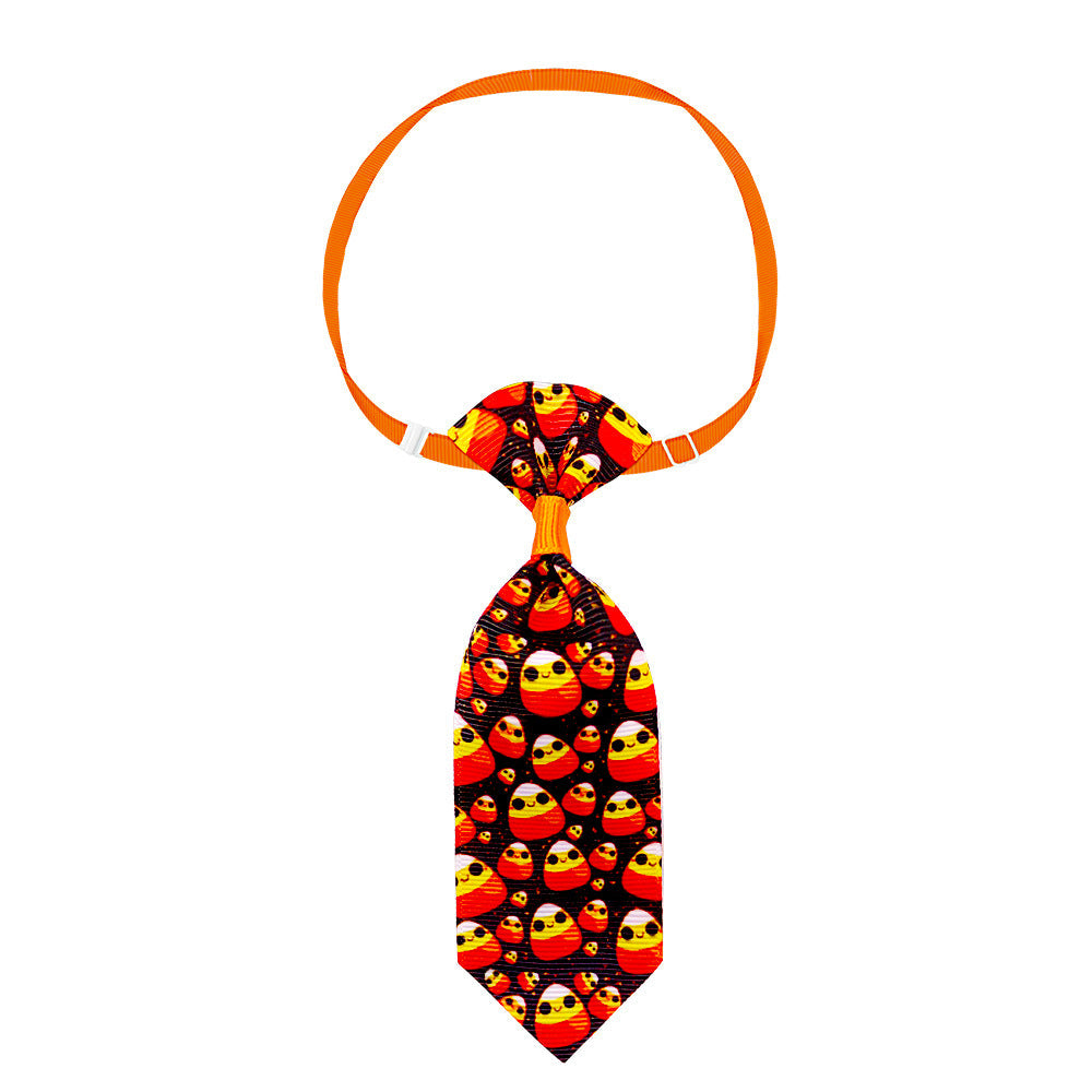 KFX-9008701 Pet Halloween Skull and Necktie Accessory for Cats and Small to Medium Dogs