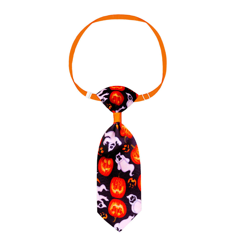 KFX-9008701 Pet Halloween Skull and Necktie Accessory for Cats and Small to Medium Dogs