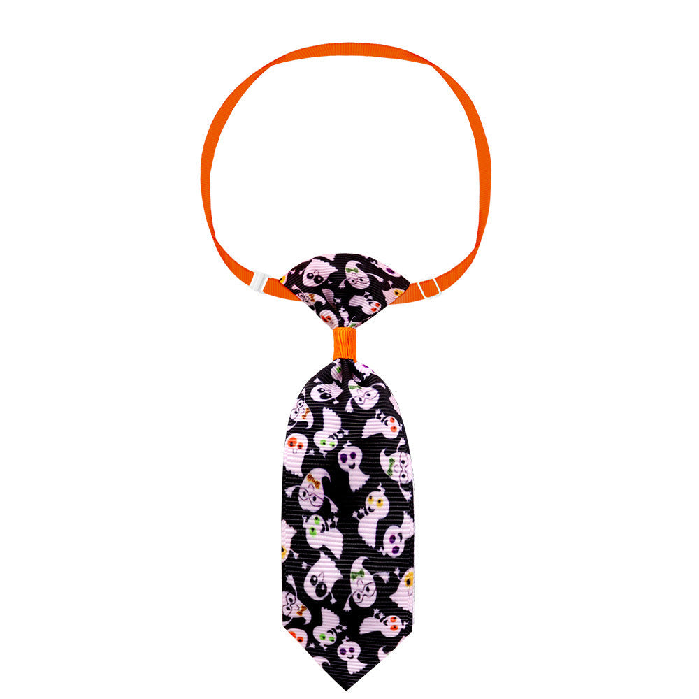 KFX-9008701 Pet Halloween Skull and Necktie Accessory for Cats and Small to Medium Dogs