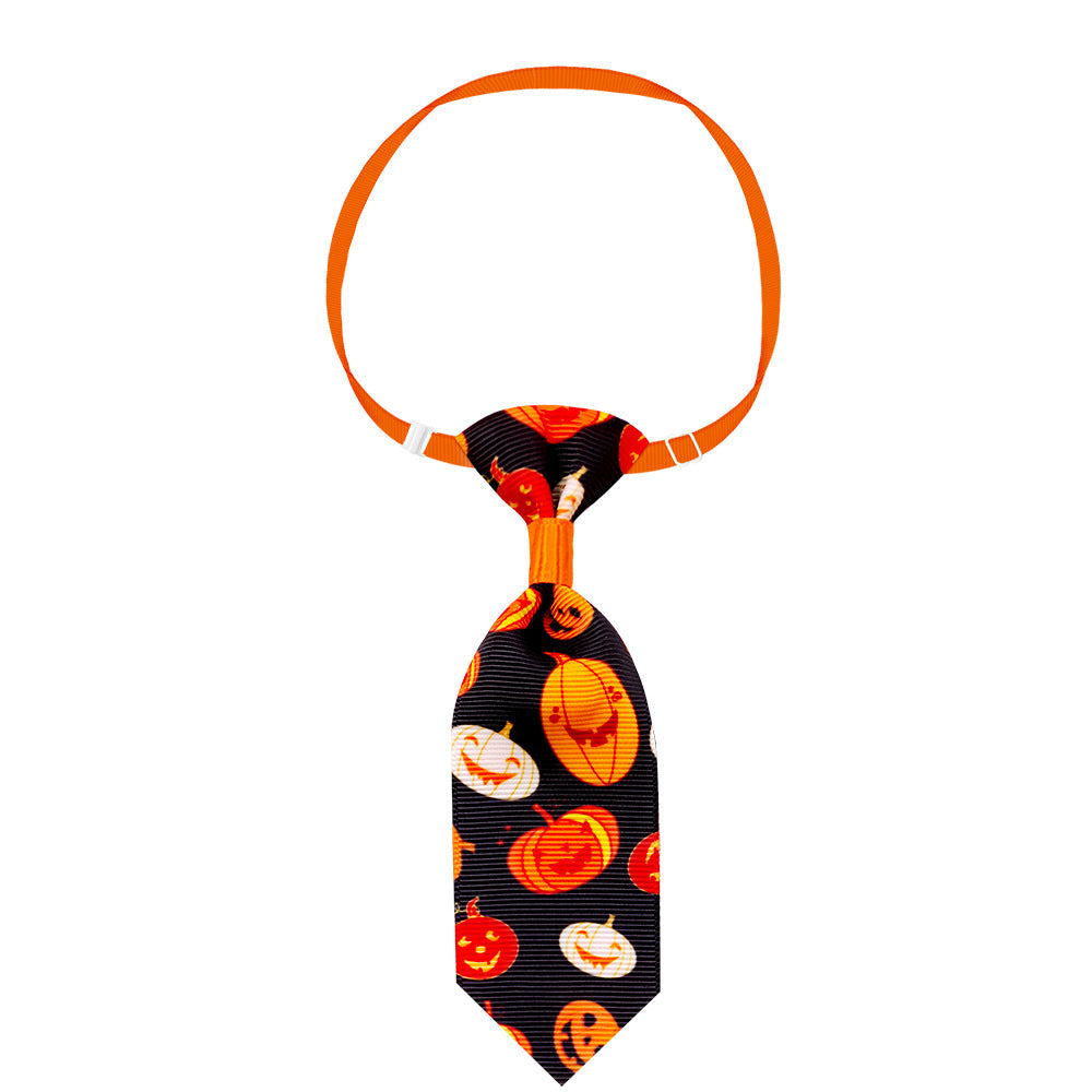 KFX-9008701 Pet Halloween Skull and Necktie Accessory for Cats and Small to Medium Dogs