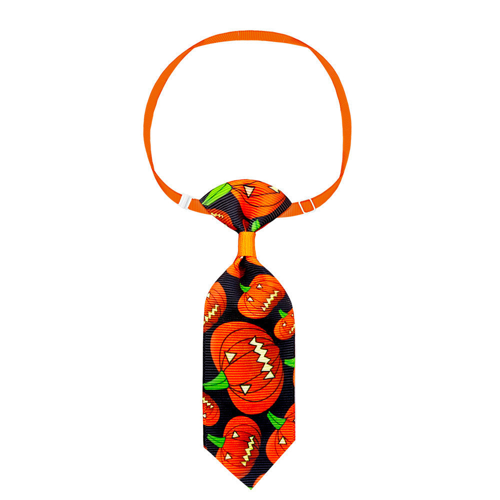 KFX-9008701 Pet Halloween Skull and Necktie Accessory for Cats and Small to Medium Dogs