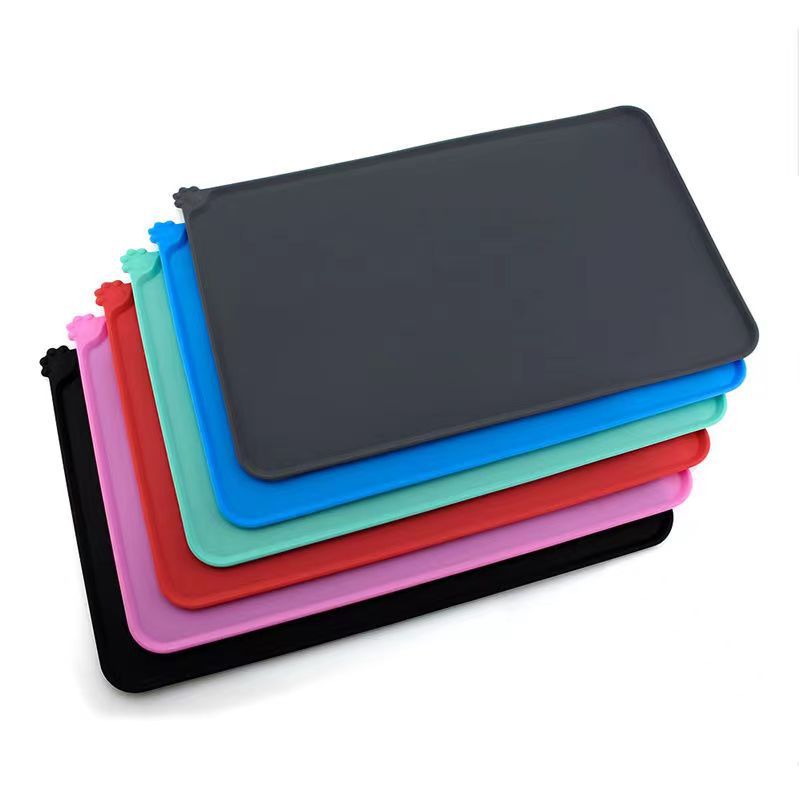 KFX-9012413 Non-Slip Silicone Pet Placemat for Dogs and Cats - Multiple Color Options Available