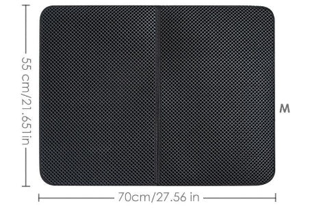 KFX-9013053 Waterproof Cat Litter Mat with Deep Holes, Nonslip EVA Material, Available in Small, Medium, Large Sizes