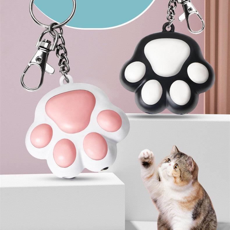 KFX-9013693 Cute Cartoon Cat Laser Toy with Self-Locking Three-Light Source and USB Charging