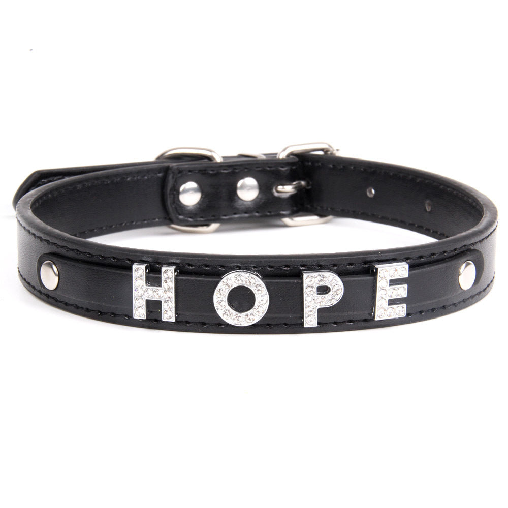KFX-9014205 Personalized PU Leather Pet Collar with Easy-Install Alloy Screws for Small and Medium Pets