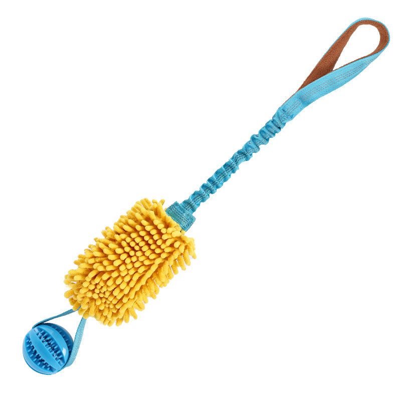 KFX-9014845 Interactive Bite-Resistant Cord Teether Pet Toy - Tug-of-War Design in Green, Orange, and Blue