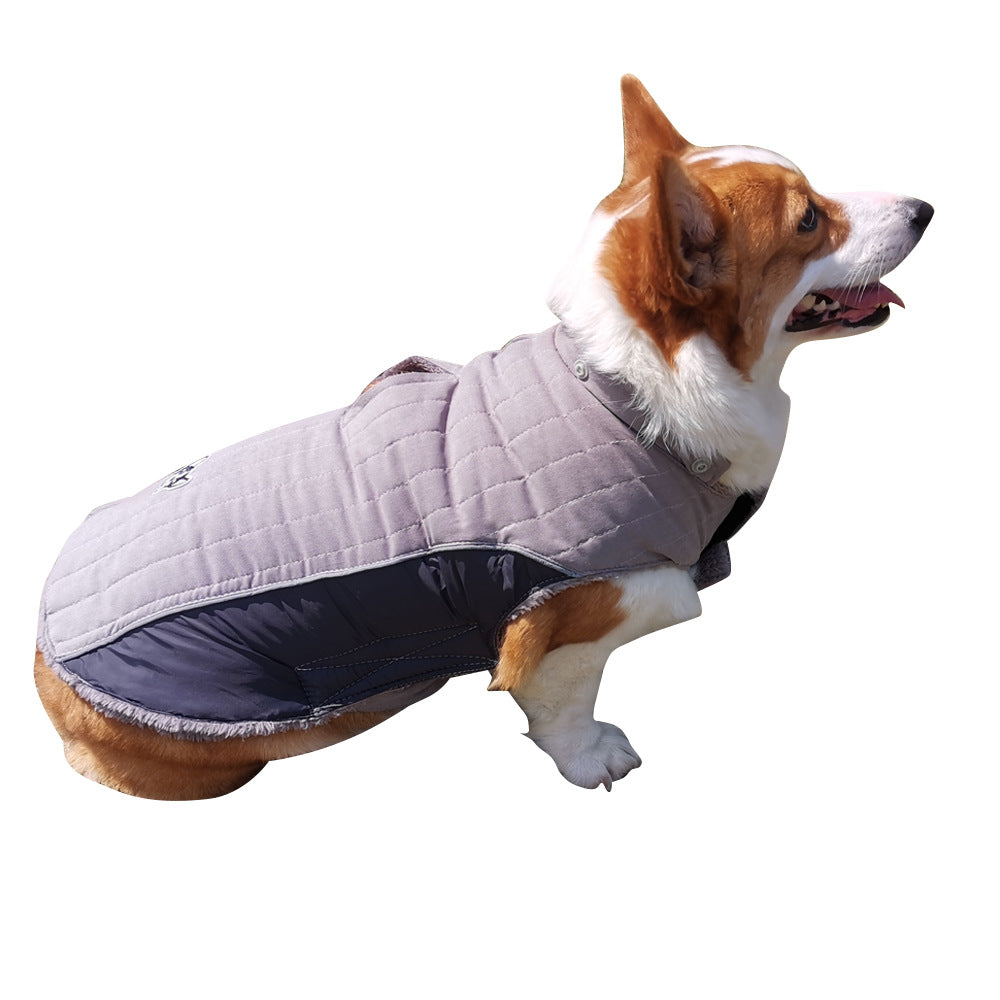 KFX-9016637 Reversible Polar Fleece Coat for Dogs - Warm and Comfortable Winter Vest