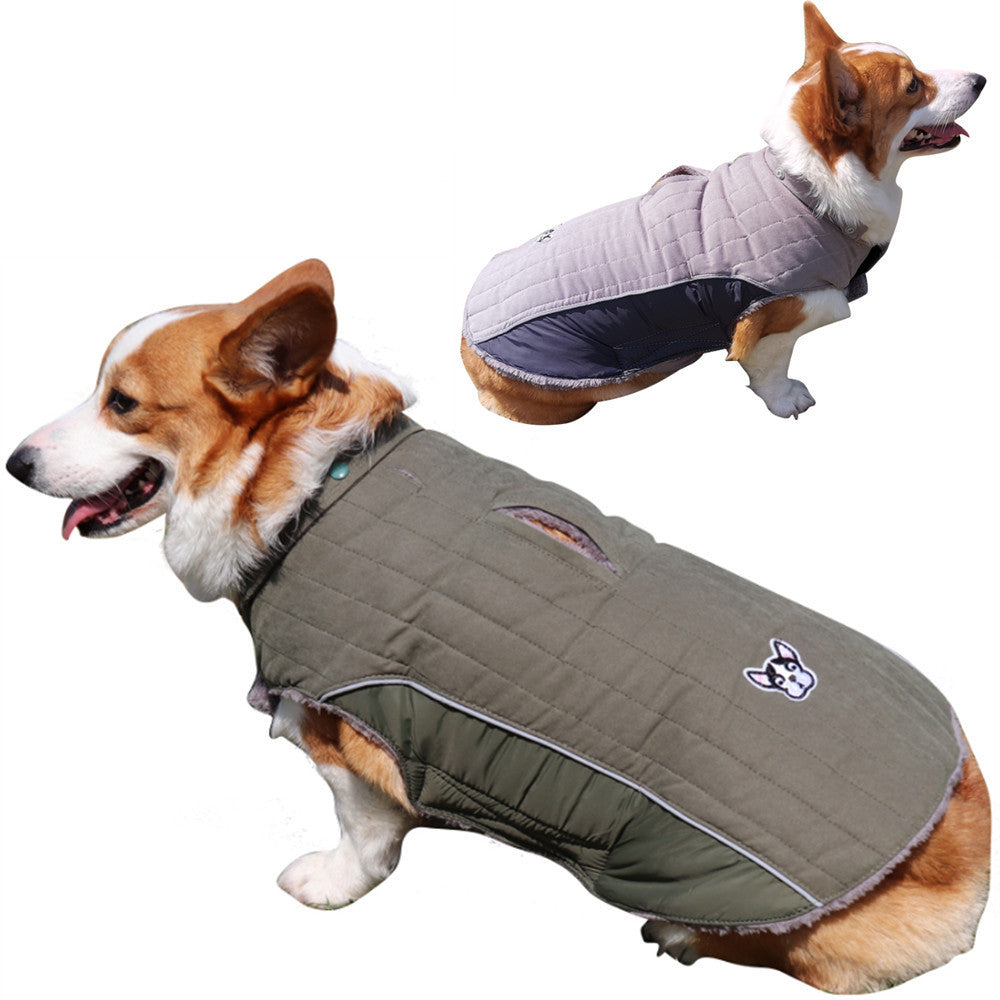 KFX-9016637 Reversible Polar Fleece Coat for Dogs - Warm and Comfortable Winter Vest