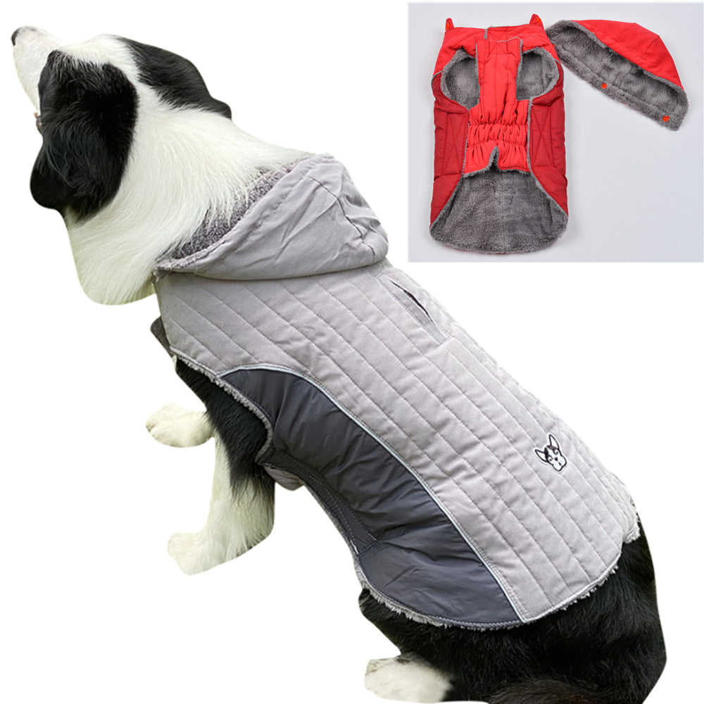 KFX-9016637 Reversible Polar Fleece Coat for Dogs - Warm and Comfortable Winter Vest