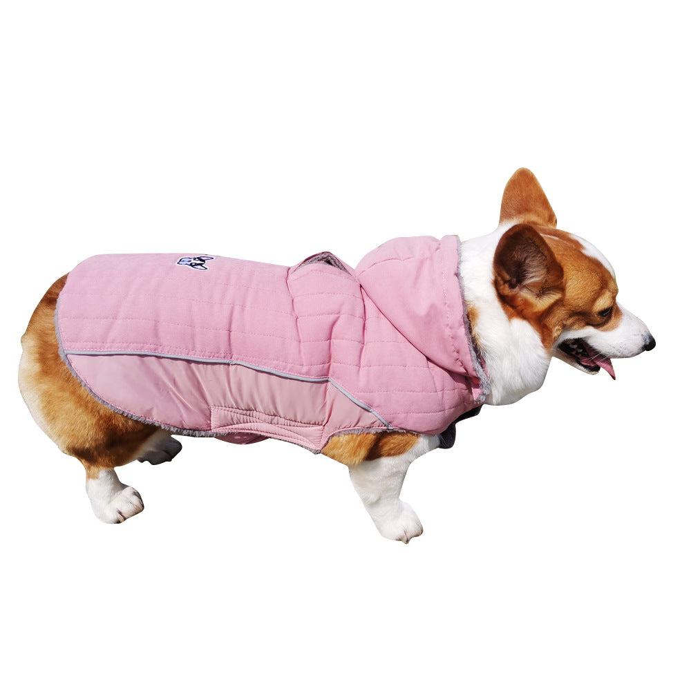 KFX-9016637 Reversible Polar Fleece Coat for Dogs - Warm and Comfortable Winter Vest