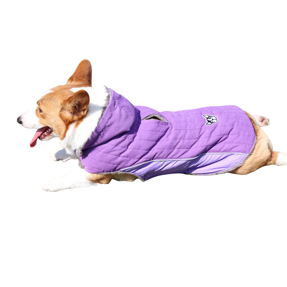 KFX-9016637 Reversible Polar Fleece Coat for Dogs - Warm and Comfortable Winter Vest