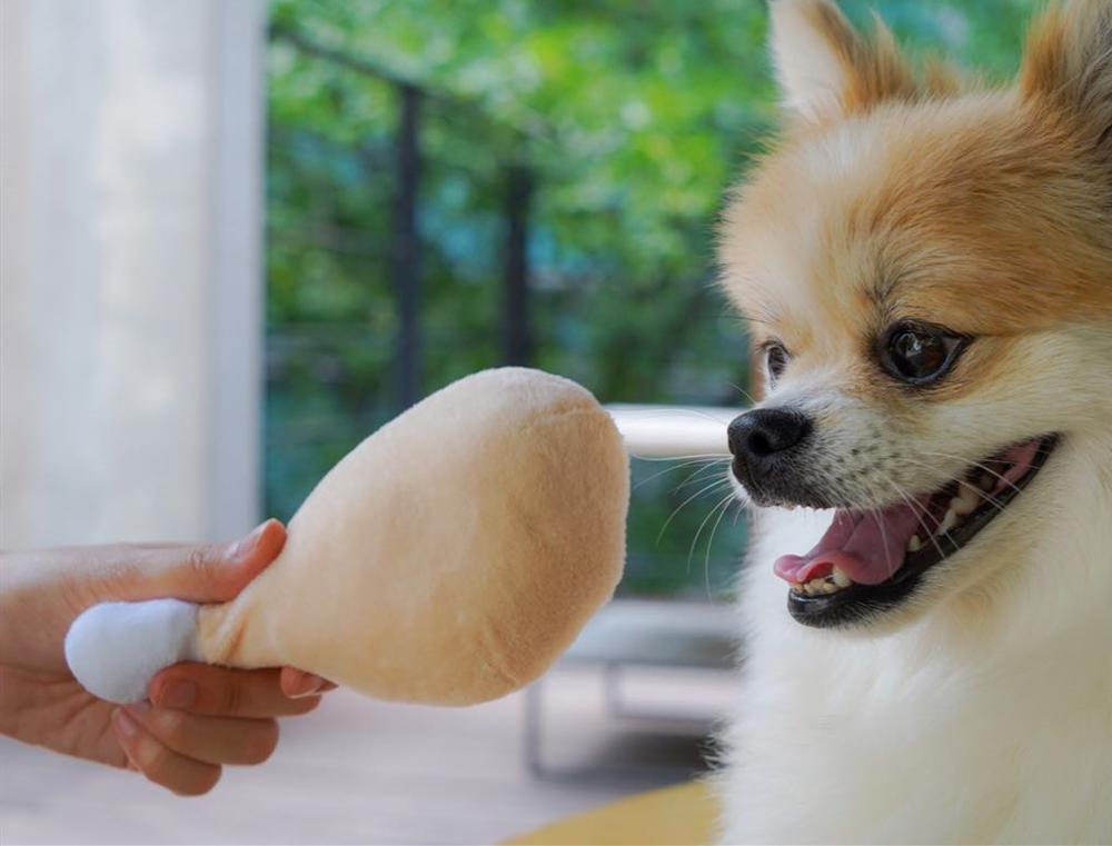 KFX-9017021 Plush Sound Toy for Dogs and Cats - Squeaky Chicken with Chewable Parts and Interactive Play Features