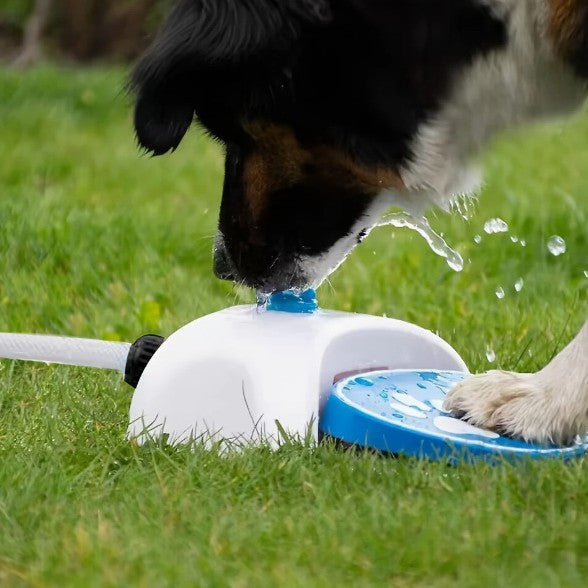 KFX-9018045 Automatic Outdoor Pet Water Dispenser - Blue and Orange PVC ABS Tableware