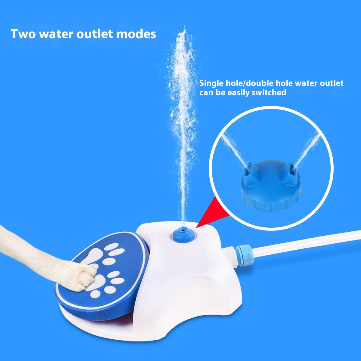 KFX-9018045 Automatic Outdoor Pet Water Dispenser - Blue and Orange PVC ABS Tableware