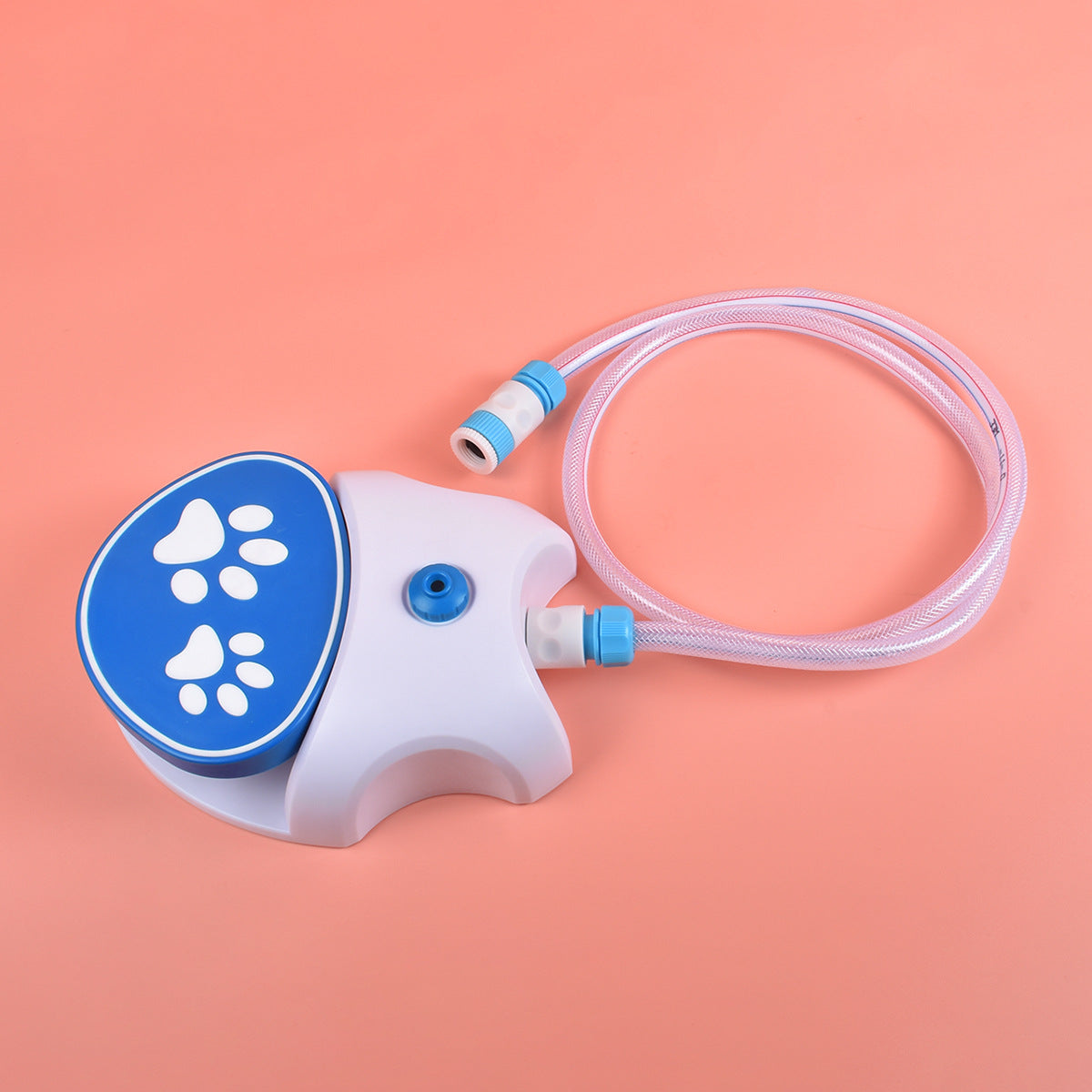 KFX-9018045 Automatic Outdoor Pet Water Dispenser - Blue and Orange PVC ABS Tableware