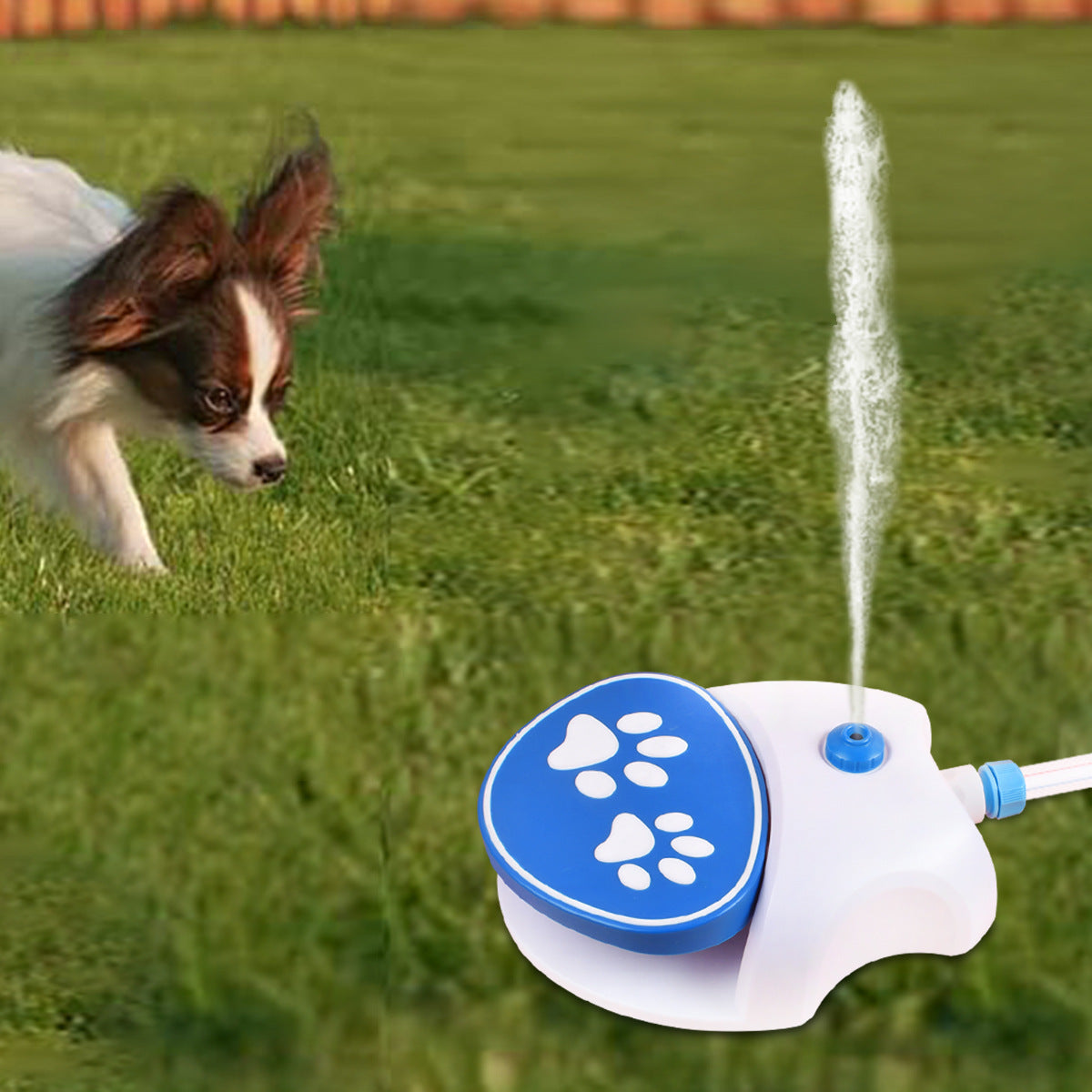 KFX-9018045 Automatic Outdoor Pet Water Dispenser - Blue and Orange PVC ABS Tableware
