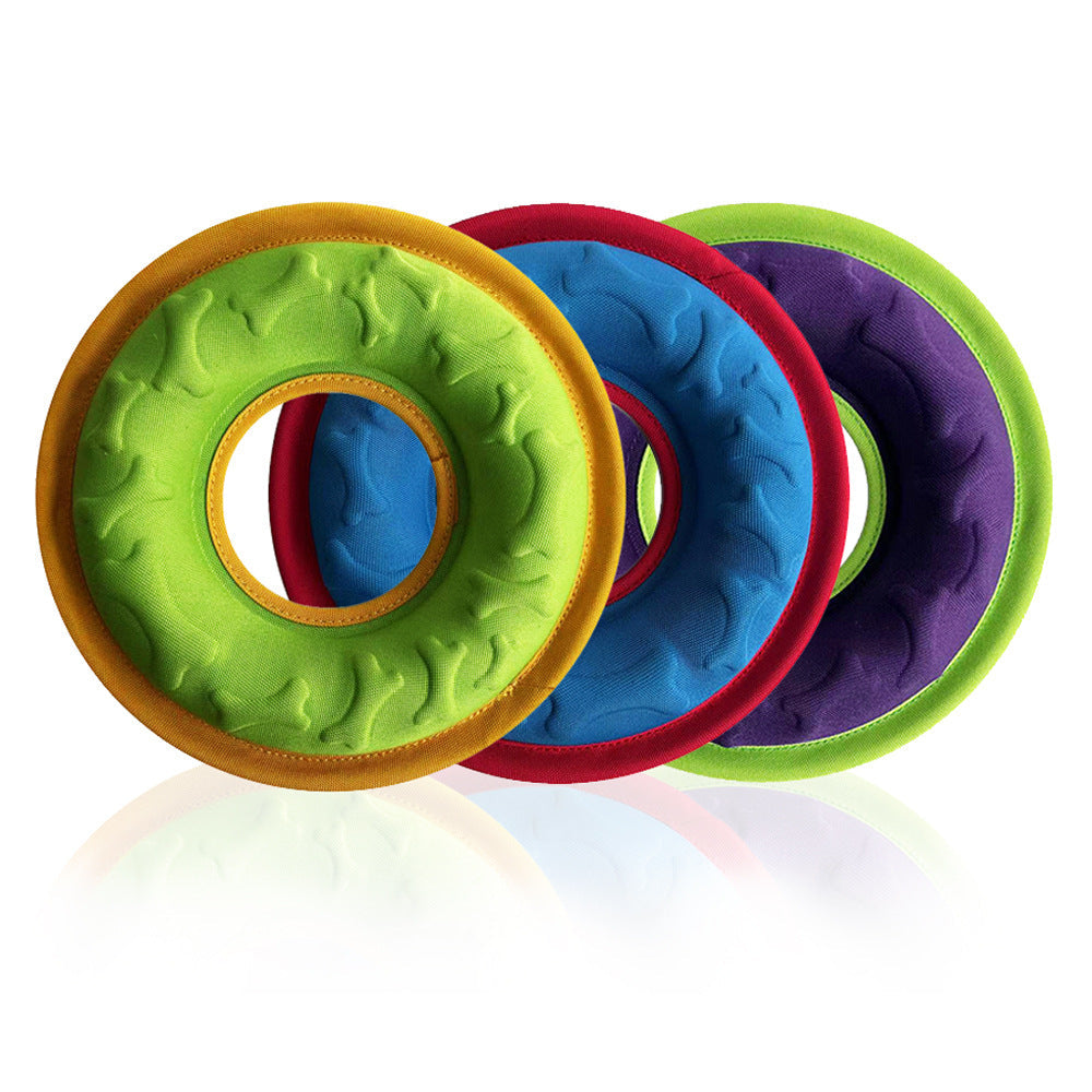 KFX-9018173 Interactive Floating Water Pet Frisbee - Bite Resistant Dog Toy, 9 Inches, Available in Multiple Colors