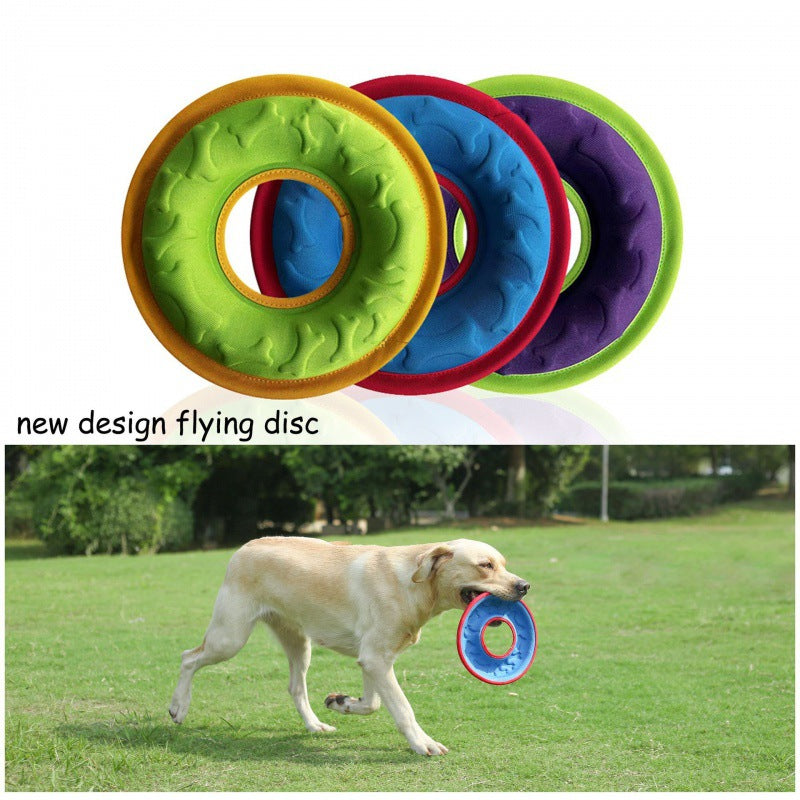 KFX-9018173 Interactive Floating Water Pet Frisbee - Bite Resistant Dog Toy, 9 Inches, Available in Multiple Colors