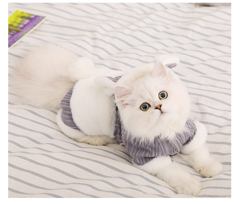 KFX-9018557 Cozy Polyester Fiber and Plush Kitten Clothes for British and American Shorthairs