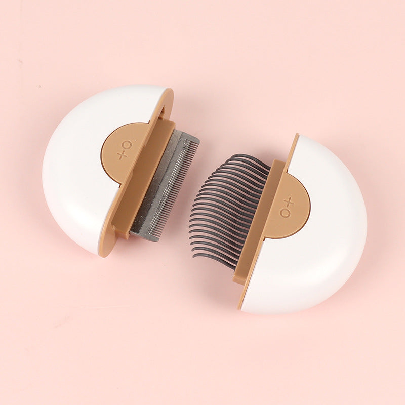 KFX-9023549 Gemini Universal Pet Massage Knot Opening Comb for Cats and Dogs - Mint Green & Cherry Blossom Pink