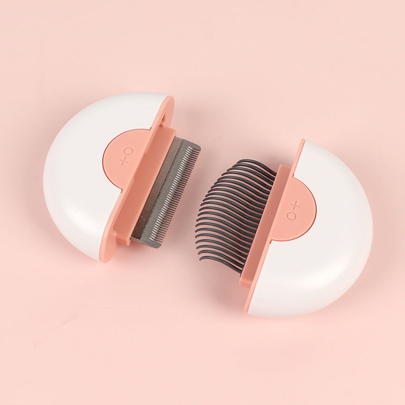 KFX-9023549 Gemini Universal Pet Massage Knot Opening Comb for Cats and Dogs - Mint Green & Cherry Blossom Pink