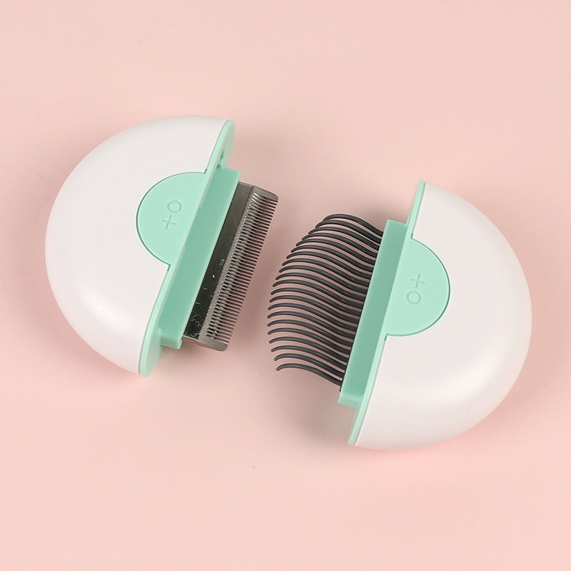 KFX-9023549 Gemini Universal Pet Massage Knot Opening Comb for Cats and Dogs - Mint Green & Cherry Blossom Pink